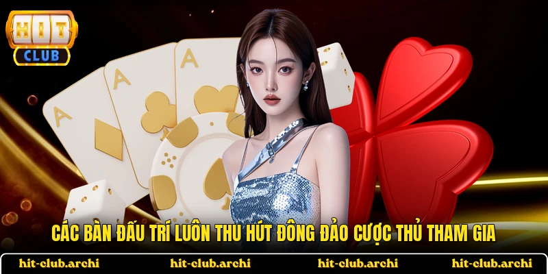 Các bàn đấu trí luôn thu hút đông đảo cược thủ tham gia