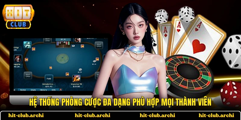 Hệ thống phòng cược đa dạng phù hợp mọi thành viên